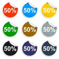 Promo sale stickers Vector N7