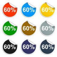 Promo sale stickers Vector N8