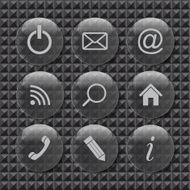 Set of shiny glass web buttons vector illustration N2