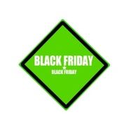Black friday white stamp text on green background