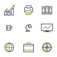 stock and market symbol line icon on white background vector N3