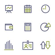stock and market symbol line icon on white background vector N4