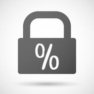 Lock icon with a discount sign
