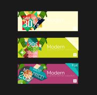 Set of banners with stickers labels and elements for sale N11