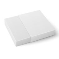 White sliding cardboard box template