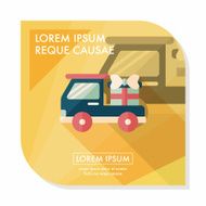 shopping cart flat icon with long shadow eps10 N15