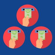 Vector concept of payment options in flat style