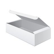 Cool Realistic White Package Cardboard Box Opened