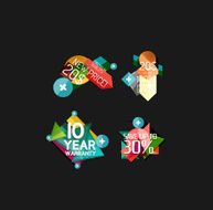Set of labels stickers banners badges and elements for sale N11