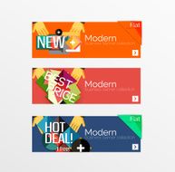 Set of banners with stickers labels and elements for sale N14