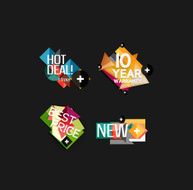 Set of labels stickers banners badges and elements for sale N12