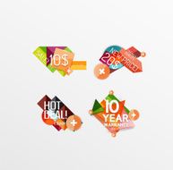 Set of labels stickers banners badges and elements for sale N14