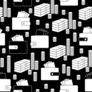 seamless money pattern on white background vector N3