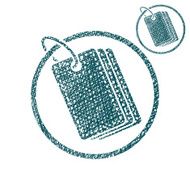 Tag retail theme vector simple single color icon isolated