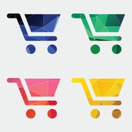 shopping cart icon Abstract Triangle