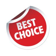 BEST CHOICE red vector sticker