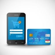 Internet shopping with smart phone and credit card