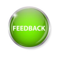 Realistic Glossy Feedback Computer Icon Button Vector Illustrat