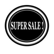 Super sale white stamp text on black