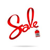 Calligraphy sale text isolated on white background