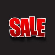 Sale text with shadow on dark background