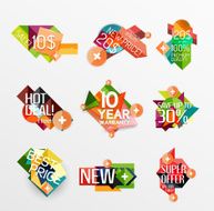 Set of labels stickers banners badges and elements for sale N21