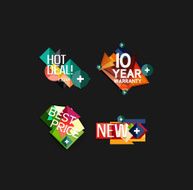 Set of labels stickers banners badges and elements for sale N23