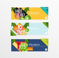 Set of banners with stickers labels and elements for sale N21