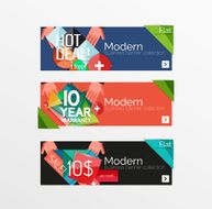 Set of banners with stickers labels and elements for sale N24