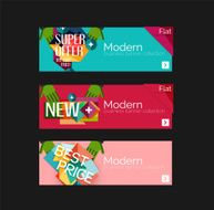 Set of banners with stickers labels and elements for sale N25