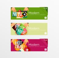 Set of banners with stickers labels and elements for sale N29