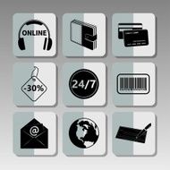 Black Shopping Icons N3