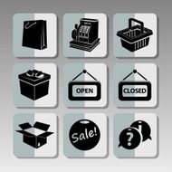 Black shopping icons 2