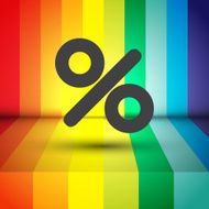 percent sign vector icon
