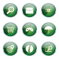 SEO Internet Sign Green Vector Button Icon Design Set 10 N5