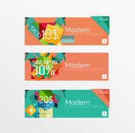 Set of banners with stickers labels and elements for sale N31