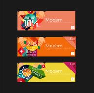 Set of banners with stickers labels and elements for sale N33