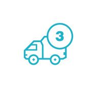 Icon for vehicle delivery services and goods N23