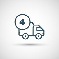 Icon for vehicle delivery services and goods N37