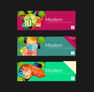 Set of banners with stickers labels and elements for sale N36