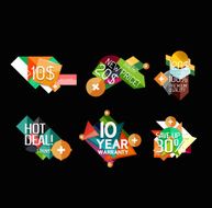 Set of labels stickers banners badges and elements for sale N33