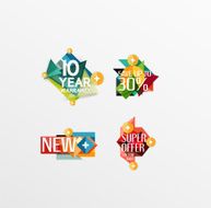 Set of labels stickers banners badges and elements for sale N34