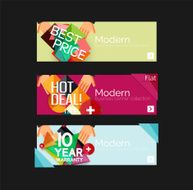 Set of banners with stickers labels and elements for sale N39