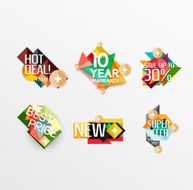 Set of labels stickers banners badges and elements for sale N39