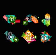 Set of labels stickers banners badges and elements for sale N40
