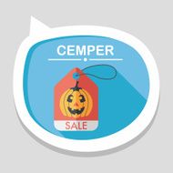 Halloween SALE flat icon with long shadow eps10 N6