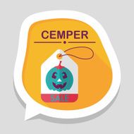 Halloween SALE flat icon with long shadow eps10 N7