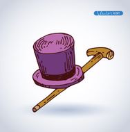 Hat icon money hat hand drawn illustration