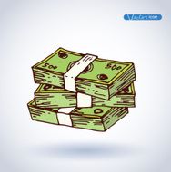Money icon hand drawn illustration N2