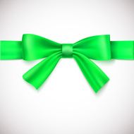 Green ribbon with bow
